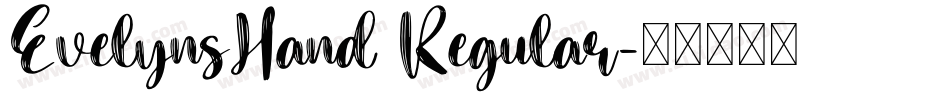 EvelynsHand Regular字体转换